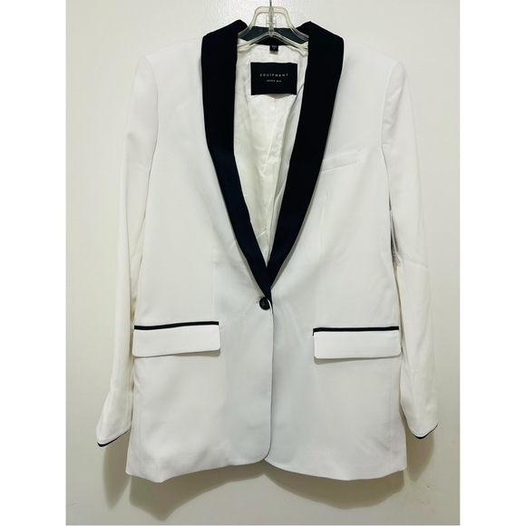 Equipment Quincy Blazer in Nature White Eclipse  Sz.4 NWT - Picture 8 of 9